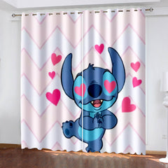 2025 NEW Cartoon Stitch Curtains Blackout Window Treatments Drapes for Room Decor