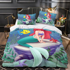 2026 NEW Cartoon The Little Mermaid Ariel Bedding Set Quilt Duvet Cover Without Filler