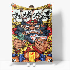 2026 NEW Chinese National Tide Elements Flannel Fleece Throw Blanket