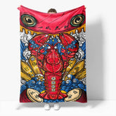 2025 NEW Chinese National Tide Elements Flannel Fleece Throw Cosplay Blanket