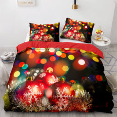 2025 NEW Merry Christmas Pattern Bedding Set Quilt Cover Without Filler