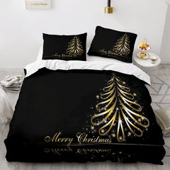 2025 NEW Merry Christmas Pattern Bedding Set Quilt Cover Without Filler