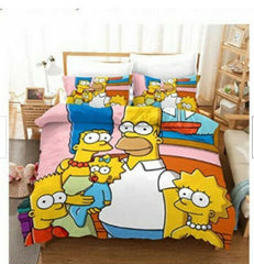 2025 NEW Comedy The Simpsons Bedding Sets Pattern Quilt Cover Without Filler