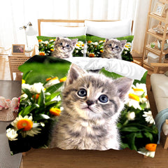 2025 NEW Cute Animal Pet Cats Bedding Set Quilt Covers Without Filler