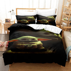 2026 NEW Cute Baby Yoda Cosplay Bedding Set Quilt Cover Without Filler