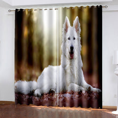 2025 NEW Cute Dogs Curtains Blackout Window Treatments Drapes for Room Decoration