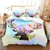 2025 NEW Cute Pere David's deer Elk Bedding Set Quilt Cover Without Filler