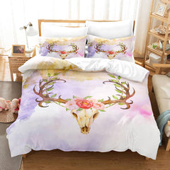 2025 NEW Cute Pere David's deer Elk Bedding Set Quilt Cover Without Filler