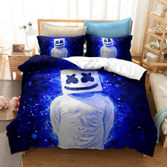 2026 NEW DJ Marshmello Cosplay Bedding Set Quilt Covers Without Filler