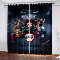 2025 NEW Demon Slayer Curtains Blackout Window Treatments Drapes for Room Decoration