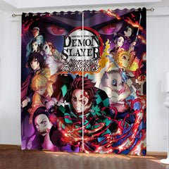 2025 NEW Demon Slayer Curtains Blackout Window Treatments Drapes for Room Decoration