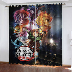 2025 NEW Demon Slayer Curtains Blackout Window Treatments Drapes for Room Decoration