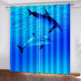 2025 NEW Dolphin Curtains Blackout Window Treatments Drapes for Room Decoration