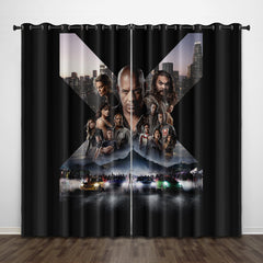 2025 NEW Fast & Furious 10 Fast X Curtains Pattern Blackout Window Drapes