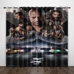 2025 NEW Fast & Furious 10 Fast X Curtains Pattern Blackout Window Drapes
