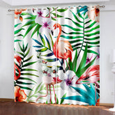 2025 NEW Flamingo Curtains Pattern Blackout Window Drapes