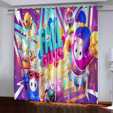 2025 NEW Game Fall Guys Pattern Curtains Blackout Window Drapes