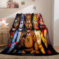 2025 NEW Game Five Nights at Freddy's Flannel Caroset Throw Cosplay Blanket
