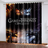 2025 NEW Game of Thrones Curtains Ice and Fire Blackout Window Treatments Drapes