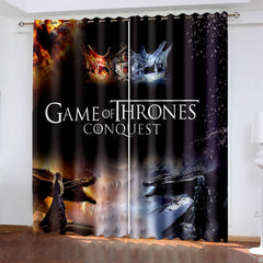 2025 NEW Game of Thrones Curtains Ice and Fire Blackout Window Treatments Drapes