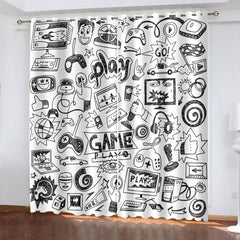 2025 NEW Gamepad Curtains Joystick Blackout Window Treatments Drapes for Room Decor
