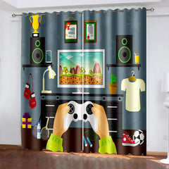 2025 NEW Gamepad Curtains Joystick Blackout Window Treatments Drapes for Room Decor