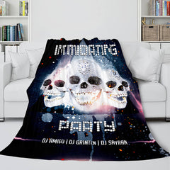 2025 NEW Halloween Decoration Skeleton Skull Bed Blanket Flannel Blanket Sets