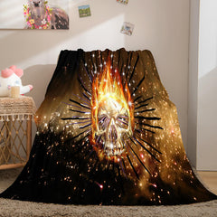 2025 NEW Halloween Horror Skull Flannel Fleece Blanket Skeleton Throw Blanket