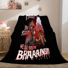 2025 NEW Halloween Horror Theme Flannel Fleece Throw Cosplay Blanket Sets