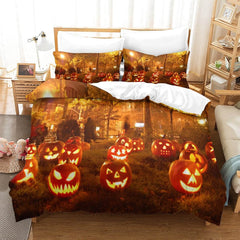 2025 NEW Halloween Pumpkin Decor Bedding Set Quilt Cover Without Filler