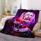 2025 NEW Harley Quinn Blanket Flannel Throw Room Decoration