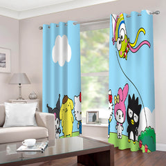 2025 NEW Hello Kitty 2022 Curtains Blackout Window Drapes for Room Decoration