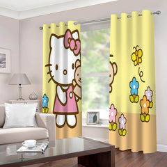 2025 NEW Hello Kitty 2022 Curtains Blackout Window Drapes for Room Decoration