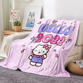 2025 NEW Hello Kitty Flannel Fleece Blanket Throw Blanket Room Decoration