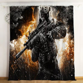 Call Of Duty Blackout Curtain Drapes for Living Room Bedroom Window Treatment