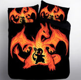Pokemon Charmander Duvet Cover Quilt Cover Pillowcase Bedding Set