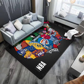 Basketball Logo Map Basketball Carpet Living Room Bedroom Sofa Mat Door Mat Kitchen Bathroom Rugs