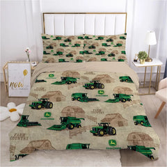 John Agriculture Tractor Farm Tractor Duvet Cover Quilt Cover Pillowcase Bedding Set Bed Linen Home Bedroom Decor