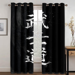 2024 NEW Japan Bushido Curtains Blackout Window Treatments Drapes for Room Decor