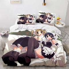 2026 NEW Japan Sexy Lady Maid Cosplay Bedding Set Quilt Covers Without Filler