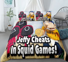 Jeffy #1 Duvet Cover Quilt Cover Pillowcase Bedding Set Bed Linen Home Decor