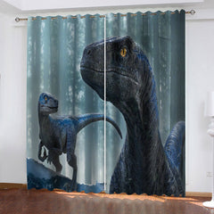 2025 NEW Jurassic World Dominion Curtains Cosplay Blackout Window Drapes