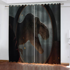 2025 NEW Jurassic World Dominion Curtains Cosplay Blackout Window Drapes