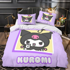2026 NEW Kuromi Bedding Set Pattern Quilt Duvet Cover Without Filler