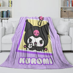 2026 NEW Kuromi Blanket Flannel Fleece Pattern Throw Room Decoration