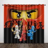 2025 NEW LEGO Ninjago Curtains Pattern Blackout Window Drapes