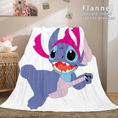 2025 NEW Lilo and Stitch Ohana Flannel Blanket Warm Cozy Throw Bed Blanket