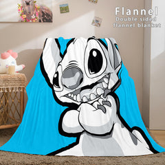 2025 NEW Lilo and Stitch Ohana Flannel Blanket Warm Cozy Throw Bed Blanket