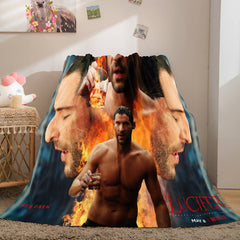 2025 NEW Lucifer Cosplay Flannel Throw Blanket Micro Fleece Plush Blanket
