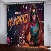 2025 NEW MS MARVEL Curtains Pattern Blackout Window Drapes